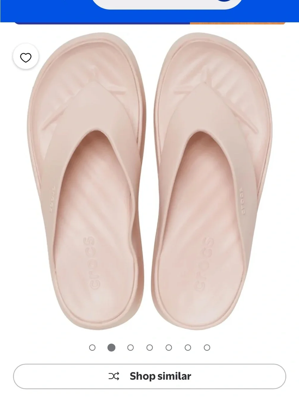 Crocs Gateway Quartz Blush Pink Platform Flip Flops Sandals